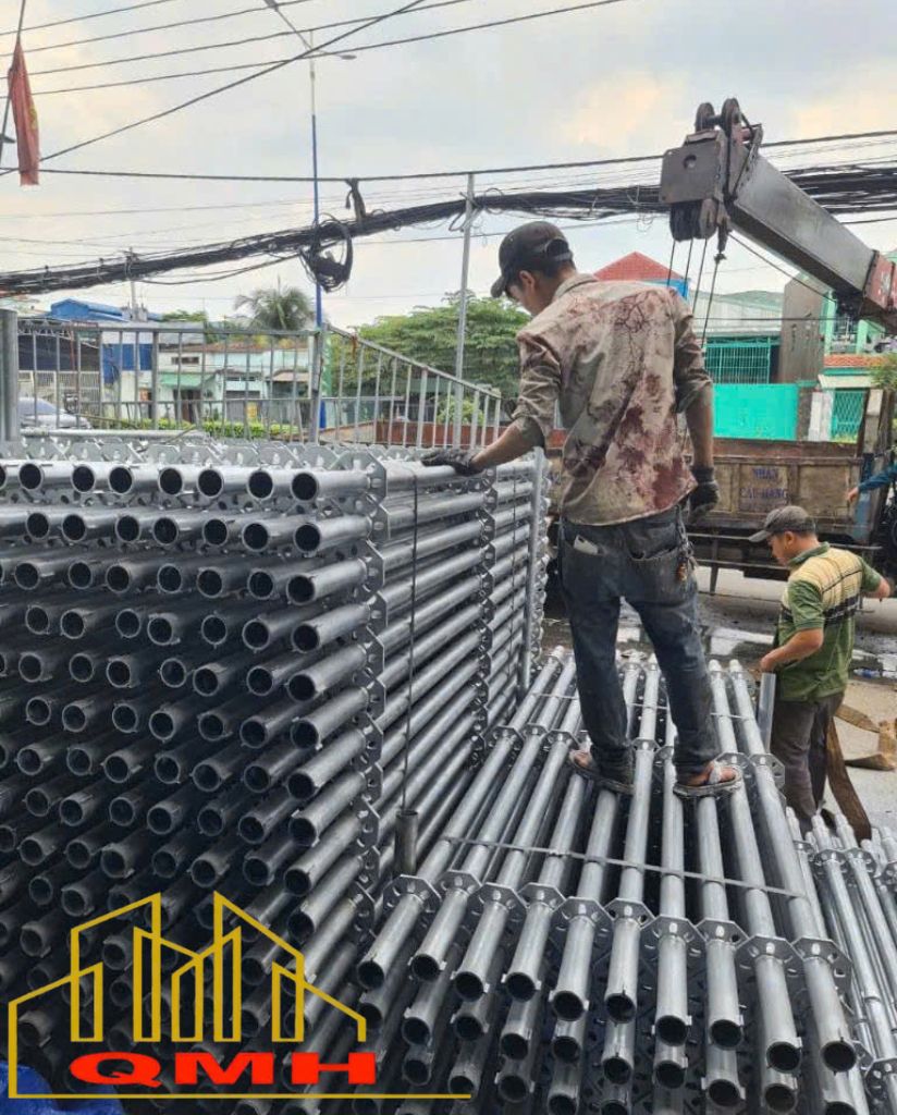 Giàn giáo đĩa mạ kẽm Quang Minh Hưng chất lượng