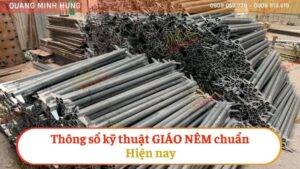 Thông số kỹ thuật giáo nêm chuẩn hiện nay