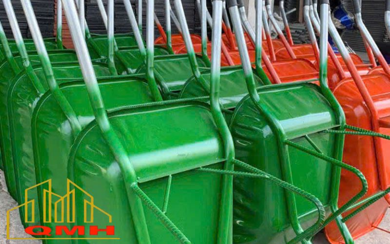 Xe rùa thép xanh - đỏ