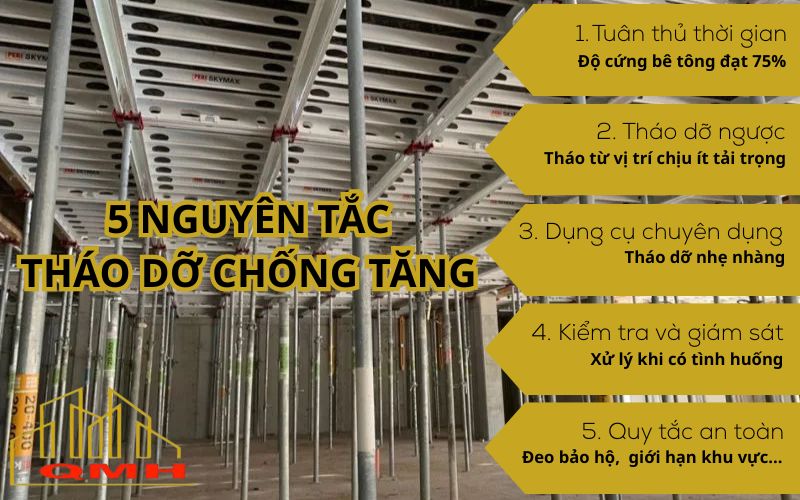 5 nguyên tắc tháo dỡ chống tăng sàn