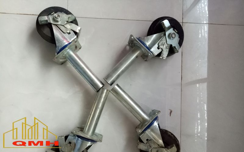 Bánh xe giàn giáo có khoá