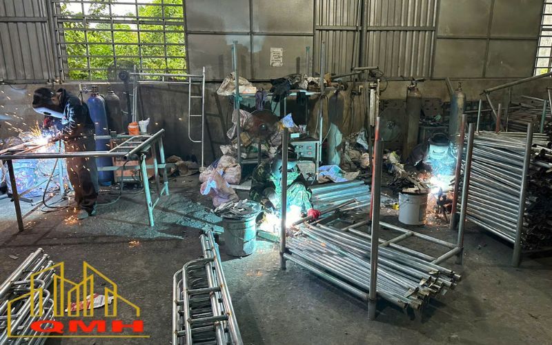 Sản xuất giàn giáo khung bằng công nghệ hàn MIG