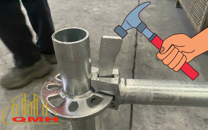 Lắp đặt giàn giáo ringlock thông qua tai giằng