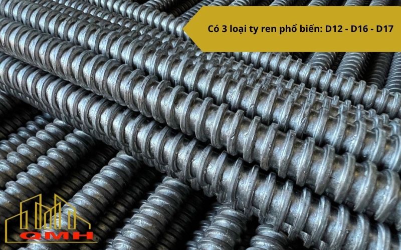 Phân loại ty ren theo đường kính