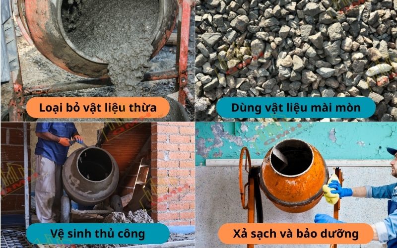 Quy trình vệ sinh cối trộn