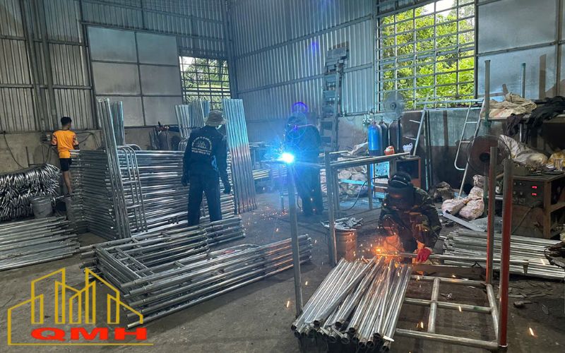 Sản xuất giàn giáo khung bằng công nghệ hàn MIG