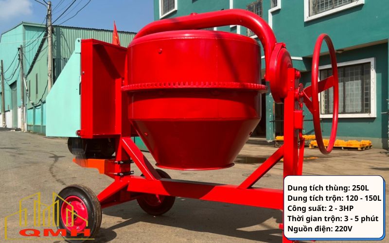 Thông số kỹ thuật máy trộn bê tông 250L