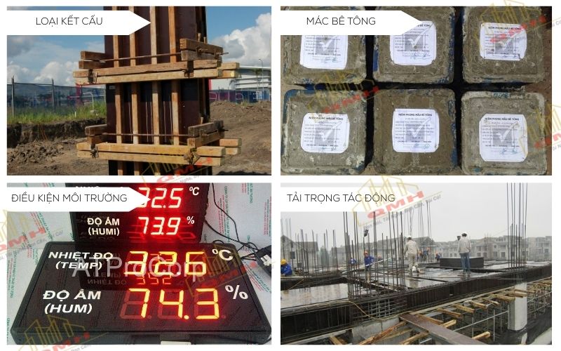 Yếu tố ảnh hưởng thời gian tháo coppha