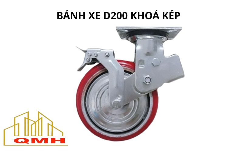 Bánh xe giàn giáo khoá kép