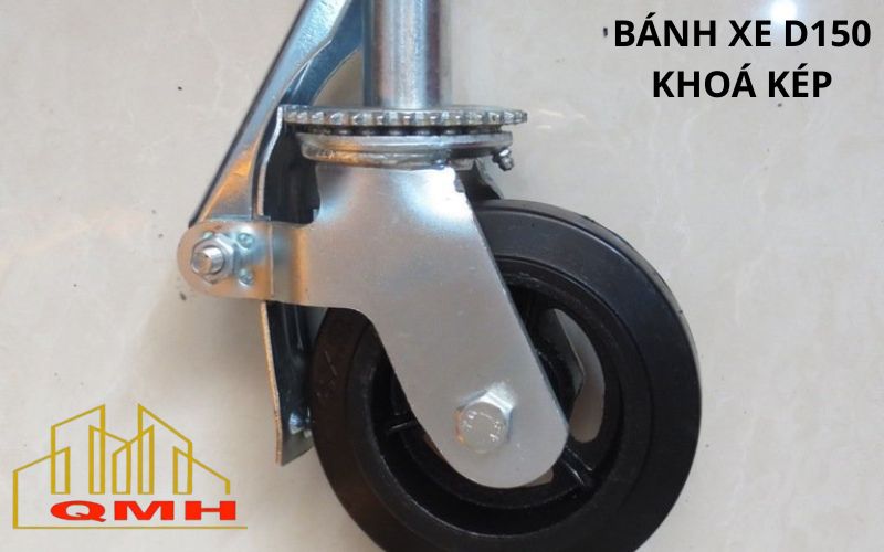 Bánh xe giàn giáo khoá kép