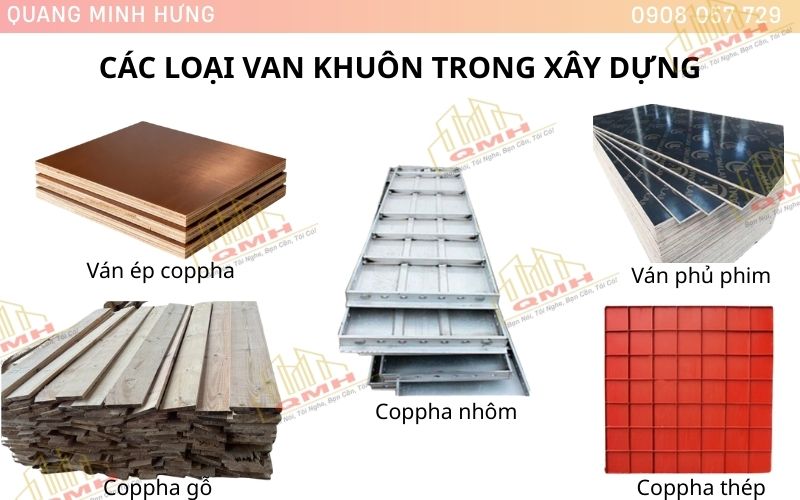 Các loại ván khuôn trong xây dựng
