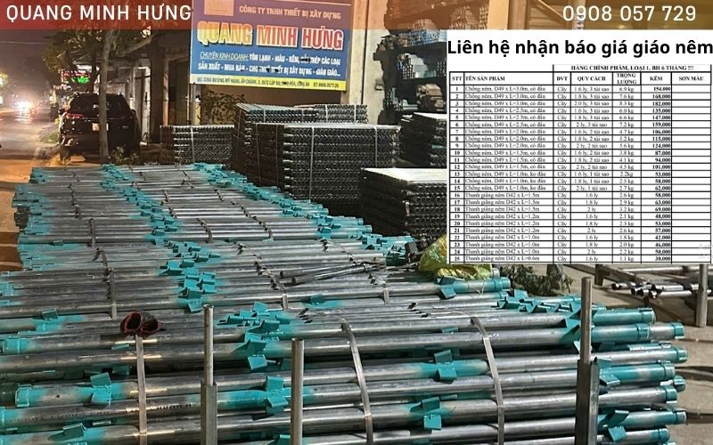 Chi phí giàn giáo nêm