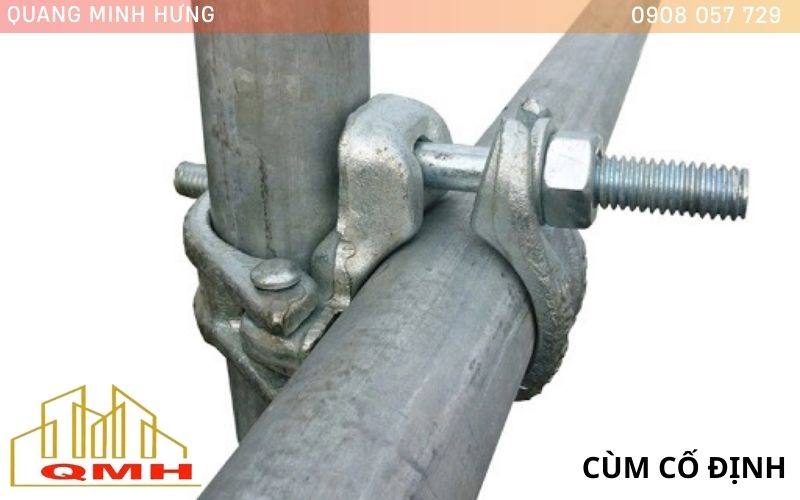 Cùm cố định dùng để liên kết 2 ống thép