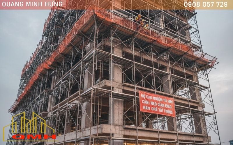 Giàn giáo cao cần gia cố