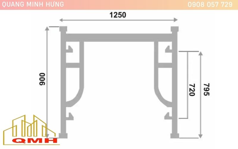 Kích thước giàn giáo 9 tấc
