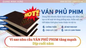 Nhu cầu ván phủ phim tăng mạnh cuối năm