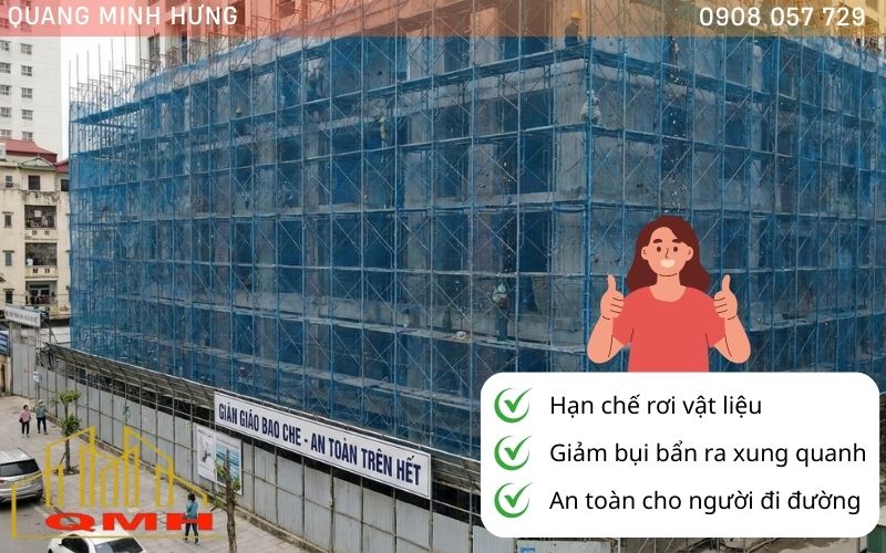 Vai trò của giàn giáo bao che