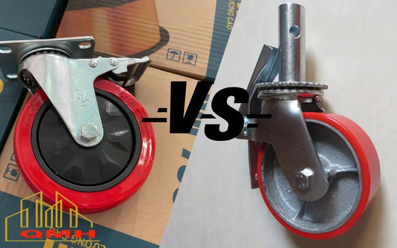 Bánh xe giàn giáo khoá đơn và khoá kép