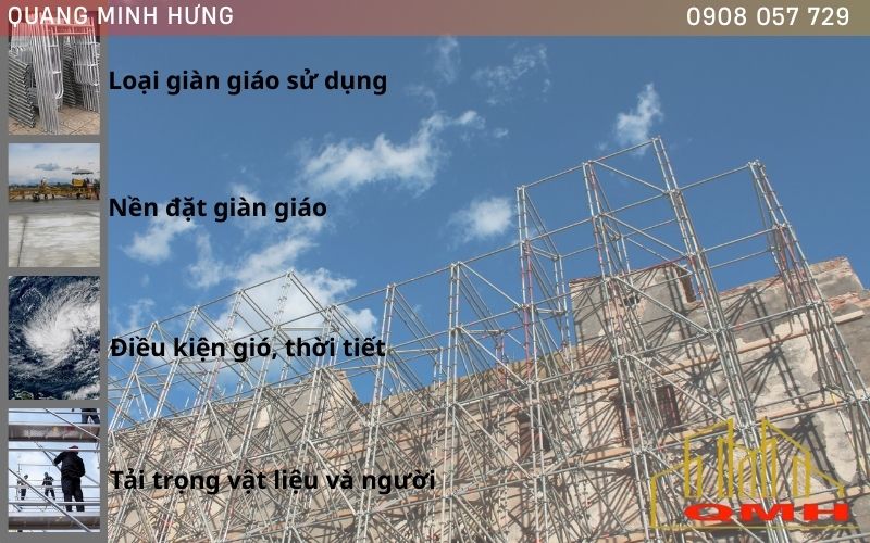 Yếu tố ảnh hưởng gia cố giàn giáo