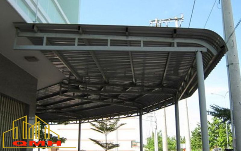 Thép hộp chữ nhật dùng làm mái che