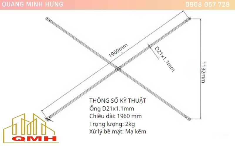 Thông số chéo giàn giáo D21