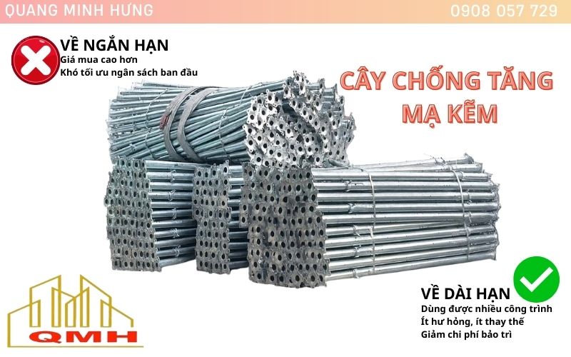 Chi phí cây chống tăng mạ kẽm