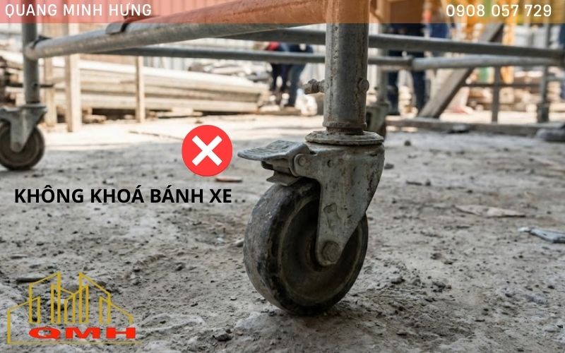 Lỗi thường gặp khi dùng bánh xe