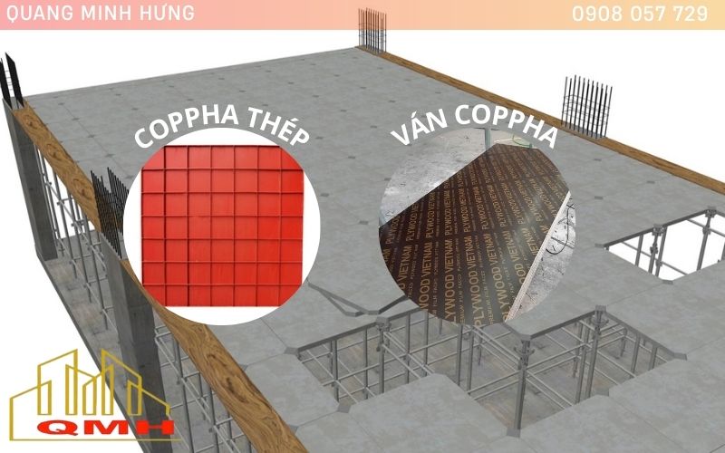 Ván coppha và coppha thép