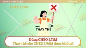 Cây chéo 1.71m thay thế 1.96m