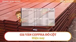 Giá ván coppha đỏ dùng cho cột hiện nay