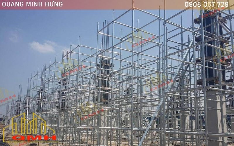 Giàn giáo nêm thích hợp sử dụng ngoài trời