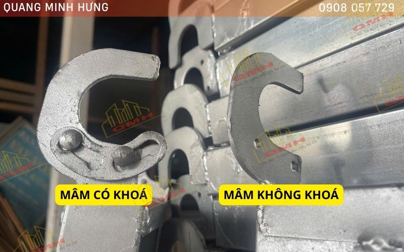 Mâm có khoá và không khoá