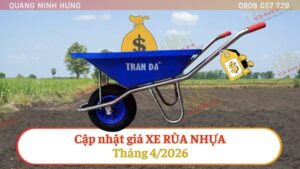 Cập nhật giá xe rùa thùng nhựa 4/2026