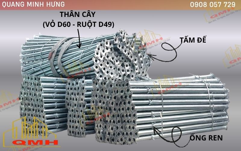 Cấu tạo cây chống tăng chống sàn