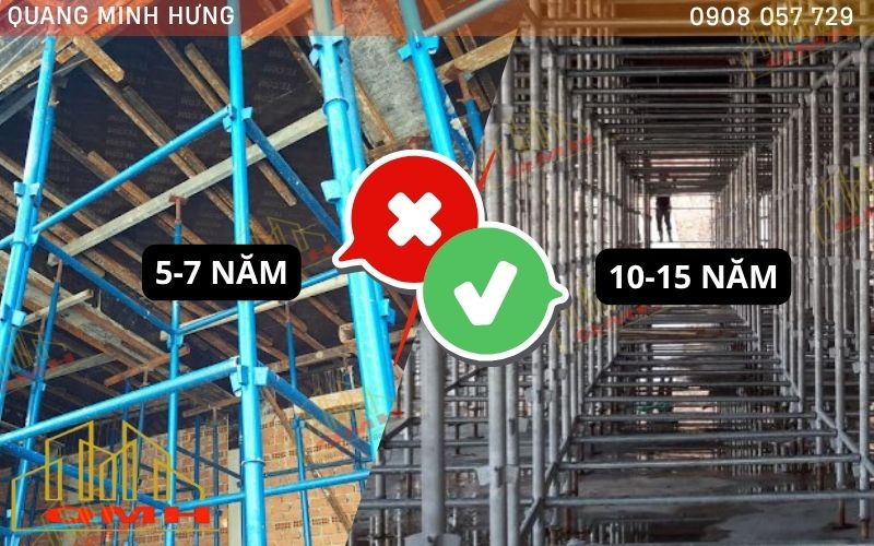 Giàn giáo nêm dùng được bao nhiêu năm?