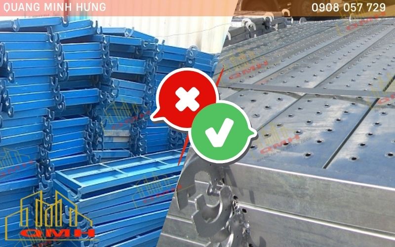 Mâm giàn giáo mạ kẽm và sơn dầu