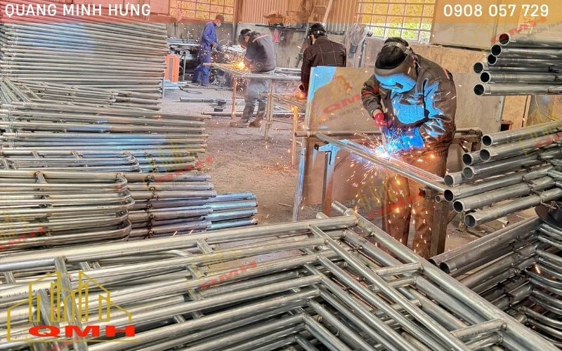 Sản xuất giàn giáo khung 1.5m