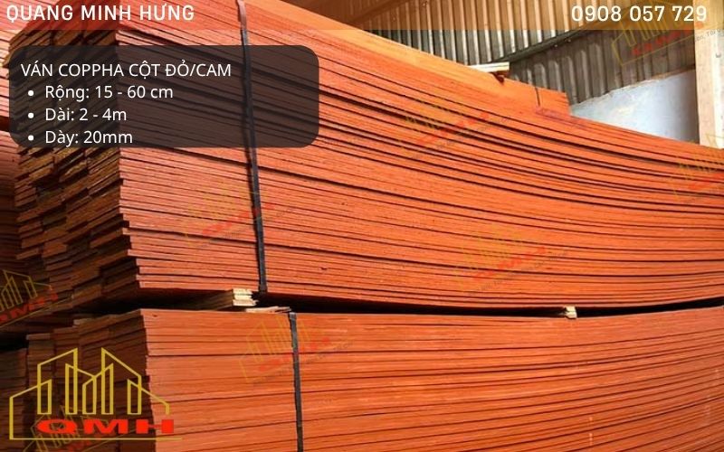 Thông số coppha cột dầm tiêu chuẩn