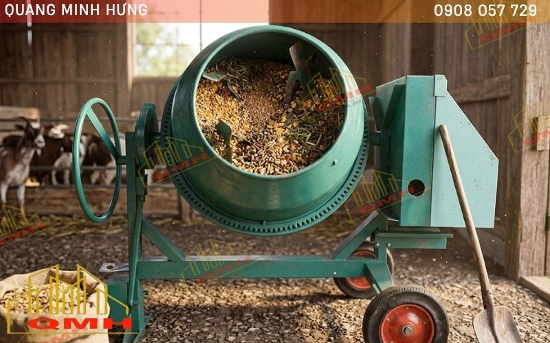 Ứng dụng máy trộn bê tông trong chăn nuôi