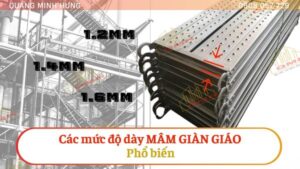 Độ dày mâm giàn giáo phổ biến