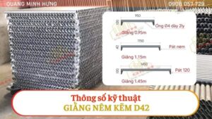 Thông số giằng nêm kẽm D42