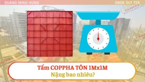Coppha tôn 1mx1m nặng bao nhiêu?