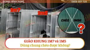 Khung 1m7 và 1m5 dùng chung chéo