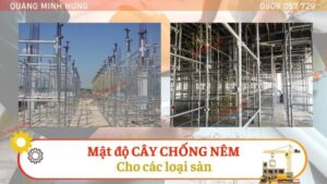 Mật độ cây chống nêm cho sàn