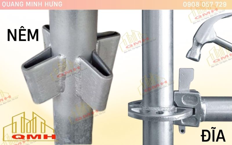 So sánh giáo đĩa và nêm về cấu tạo