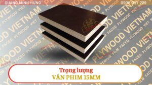 Trọng lượng ván phủ phim 15mm