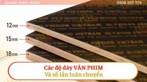 Độ dày và số lần luân chuyển ván phim