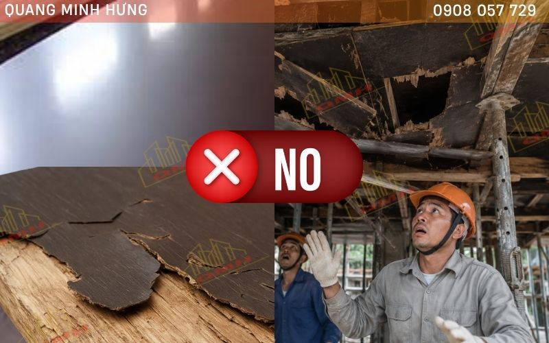 Không nên dùng ván phim kém chất lượng