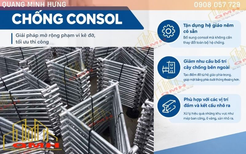 Ưu điểm chống consol giáo nêm