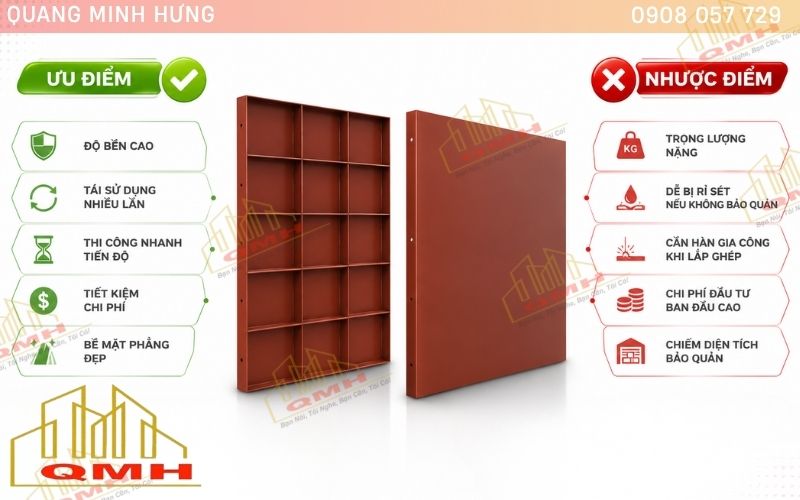 Ưu nhược điểm của coppha tôn